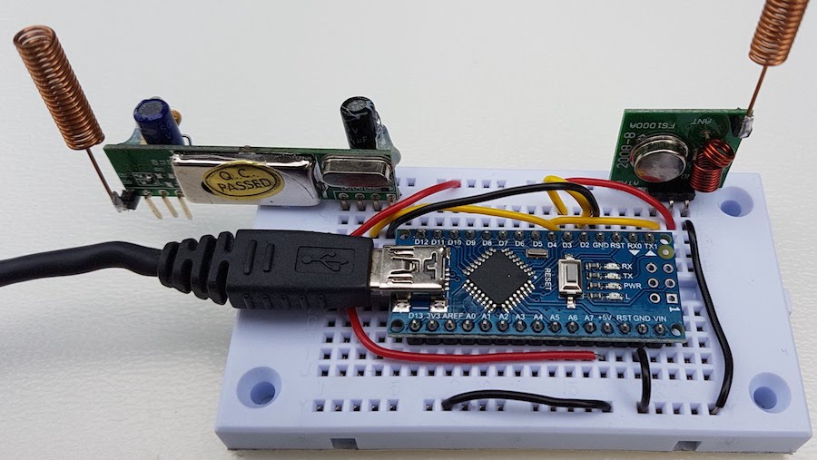 Wireless Thermometer Using 433 MHz RF Link Using Arduino